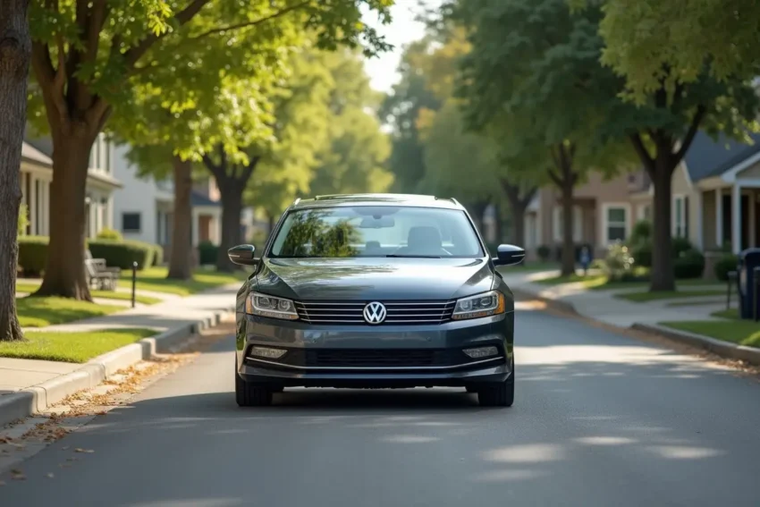 car parked on residential street following local parking time regulations