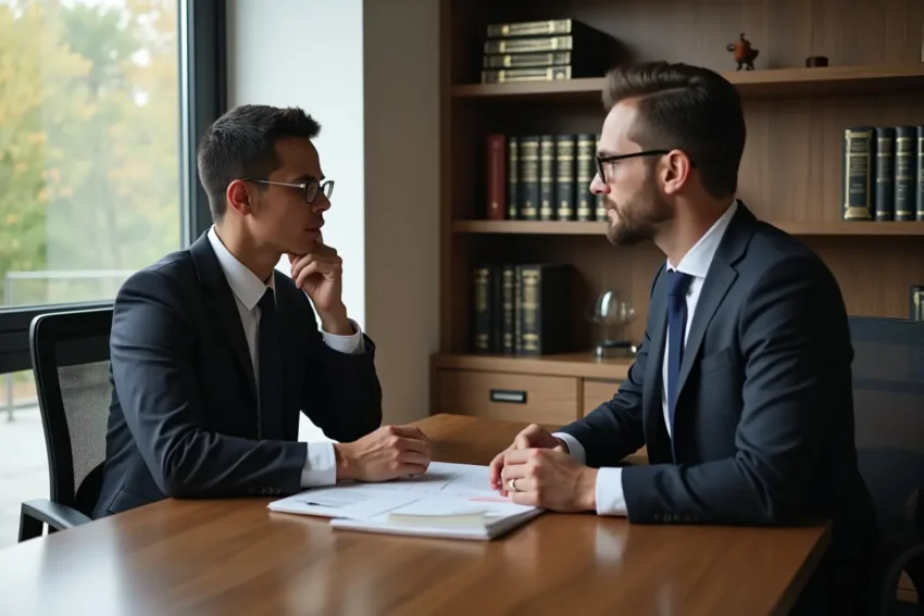 person hiring immigration lawyer for guidance through complex legal matters